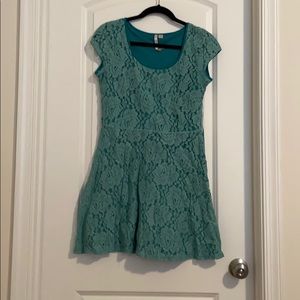 Lauren Conrad Teal Lace Dress